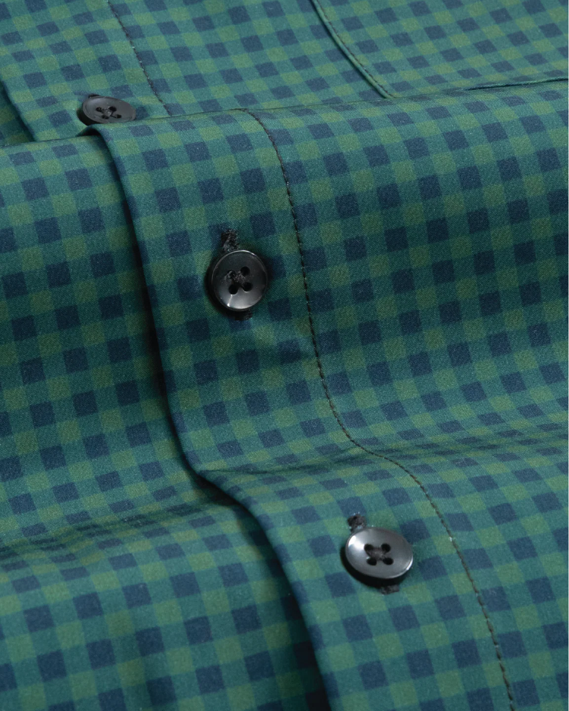 Range Shirt - Forest Green and Navy Gingham - Image 5