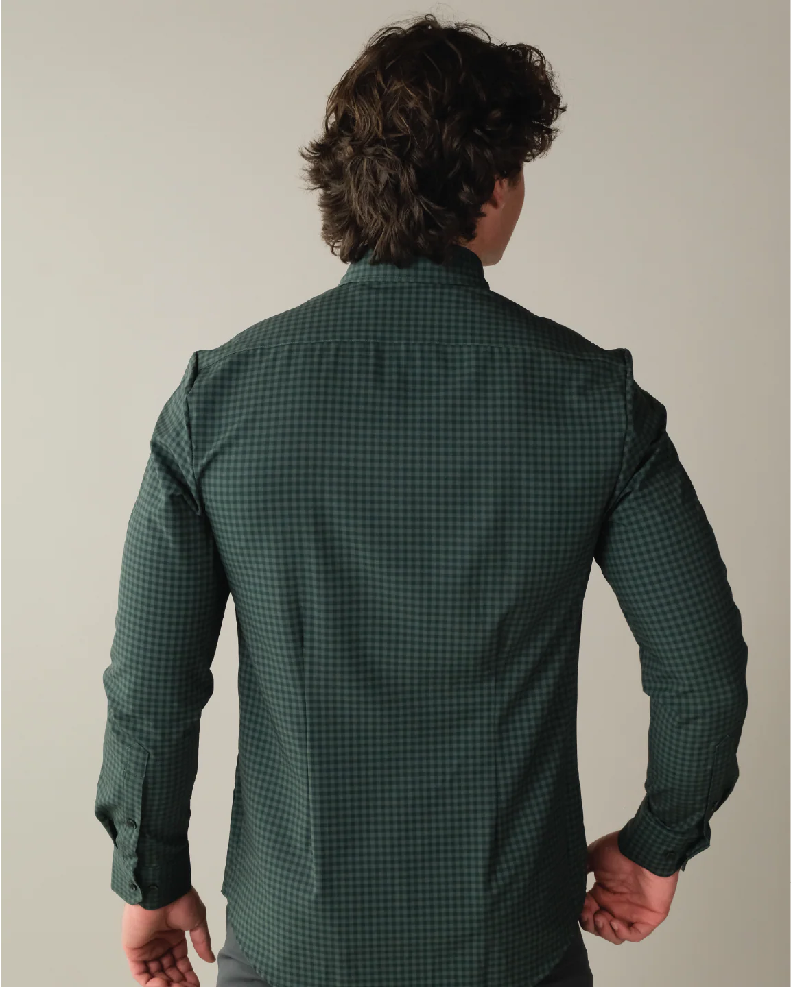 Range Shirt - Forest Green and Navy Gingham - Image 6