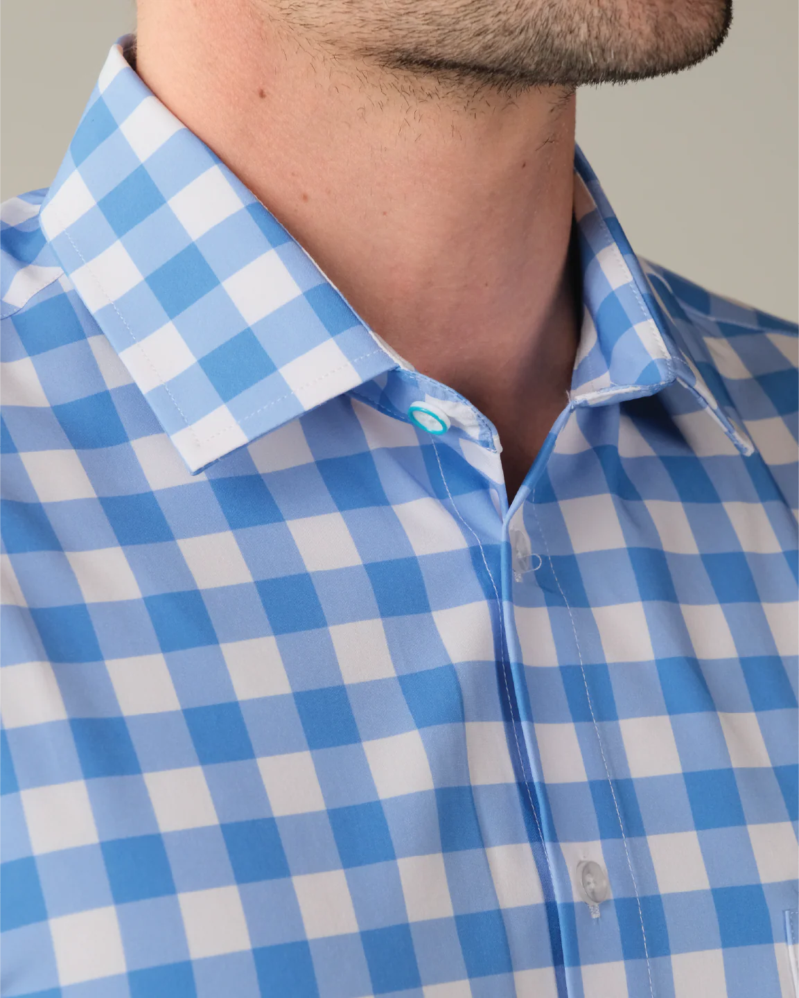 FINAL SALE: Range Shirt - Ocean Blue and White Large Gingham (No Returns and Exchanges) - Image 4