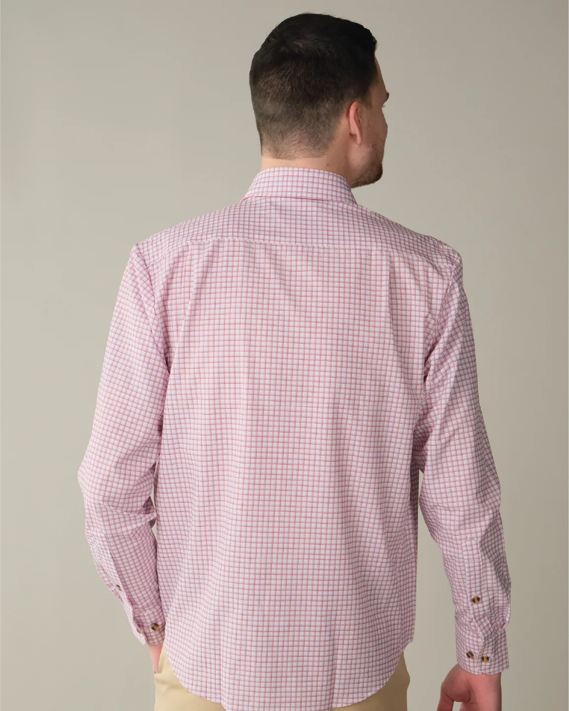 Range Shirt - White w/ Red and Purple Windowpane - Image 6