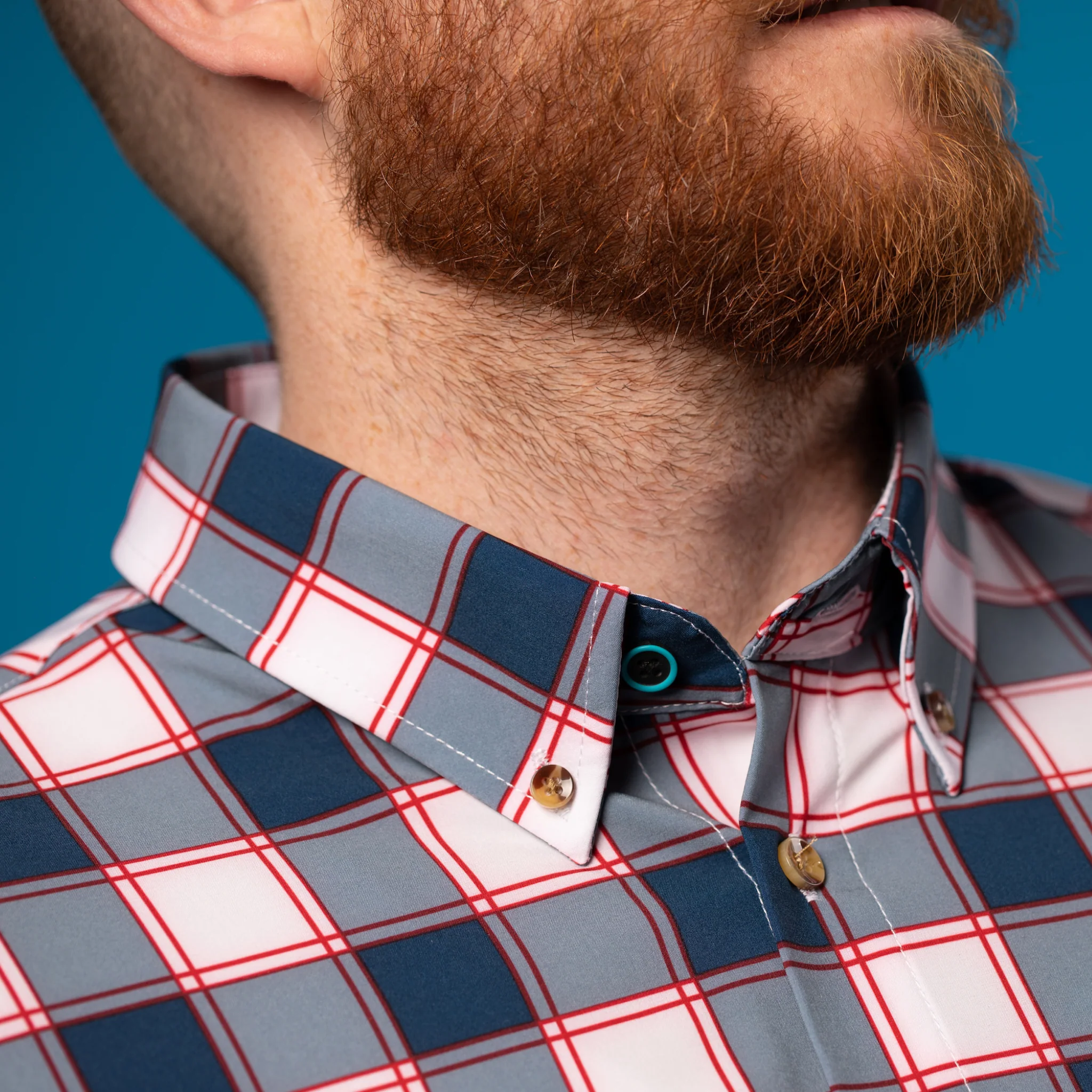FINAL SALE: Range Shirt - White and Navy w/ Red Accents (No Returns or Exchanges) - Image 3