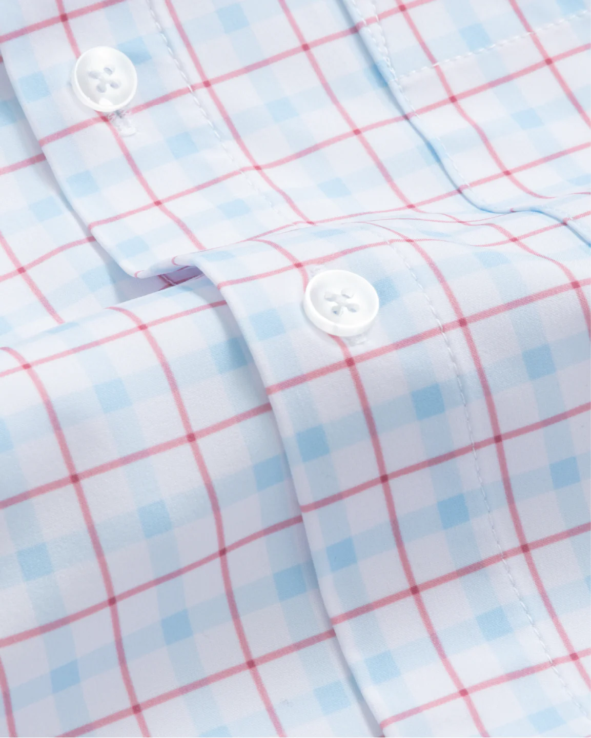 FINAL SALE: Range Shirt - White w/ Red and Blue Windowpane (No Returns or Exchanges) - Image 5