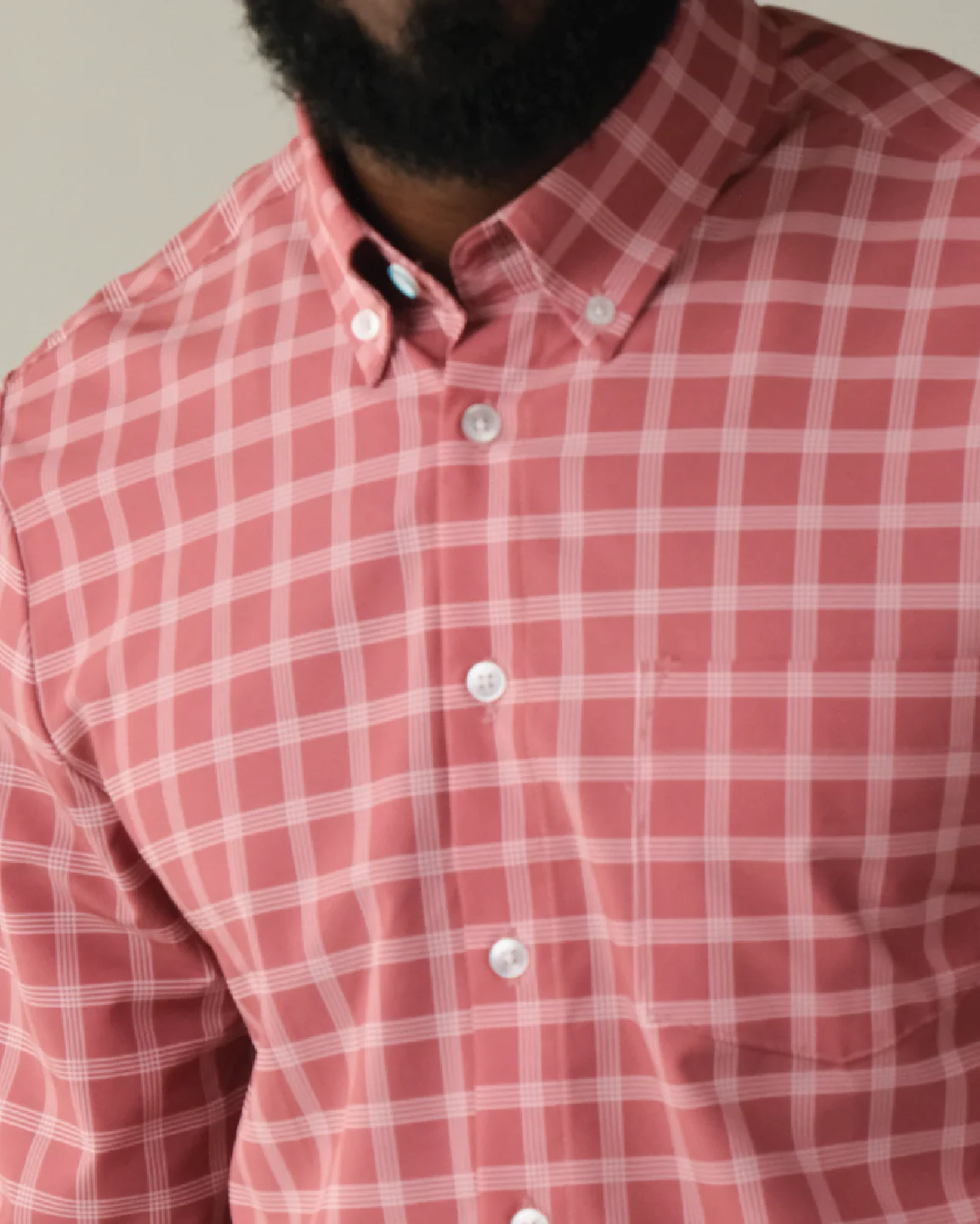 FINAL SALE: Range Shirt - Adobe Red w/ White Windowpane (No Returns or Exchanges) - Image 4