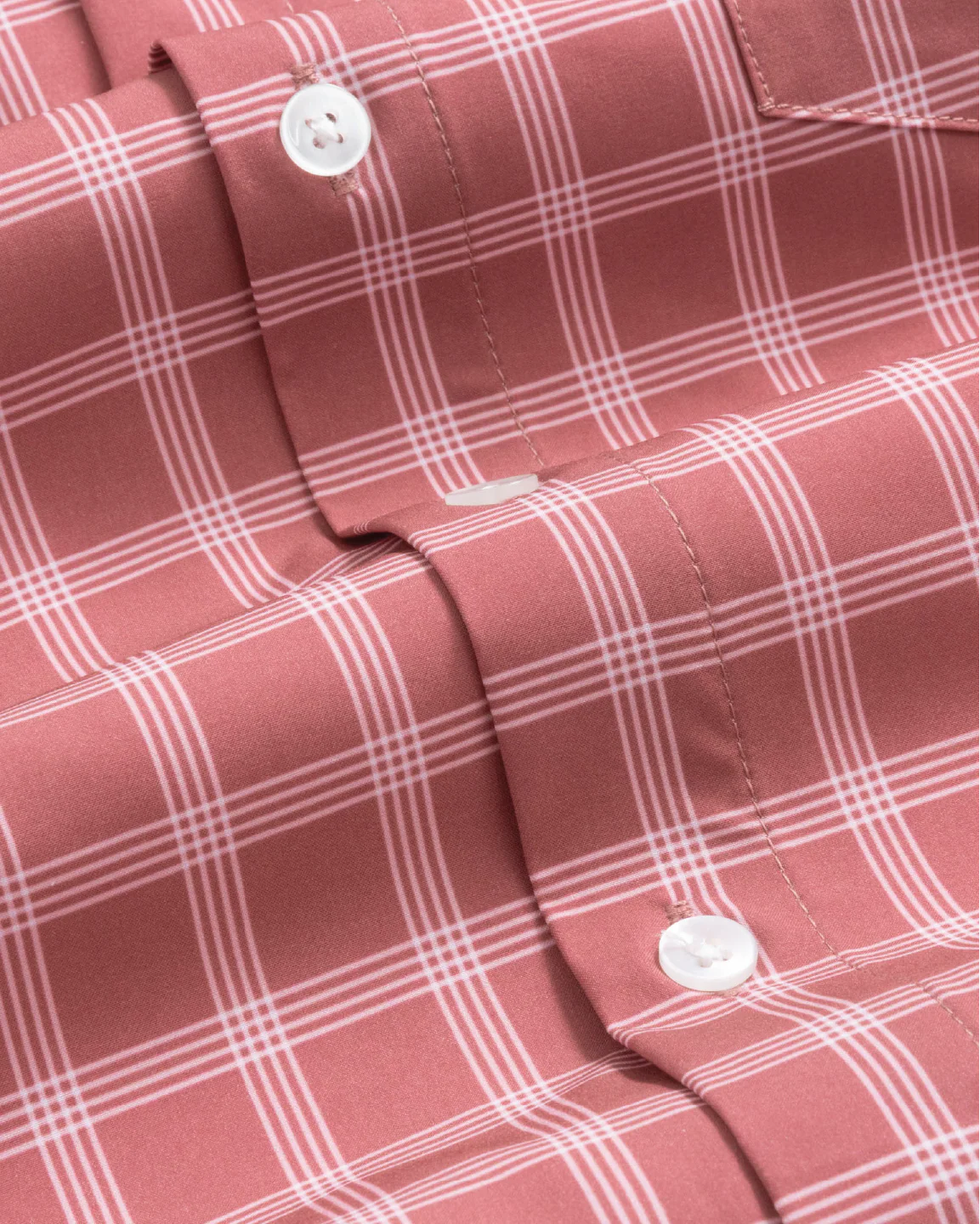 FINAL SALE: Range Shirt - Adobe Red w/ White Windowpane (No Returns or Exchanges) - Image 5