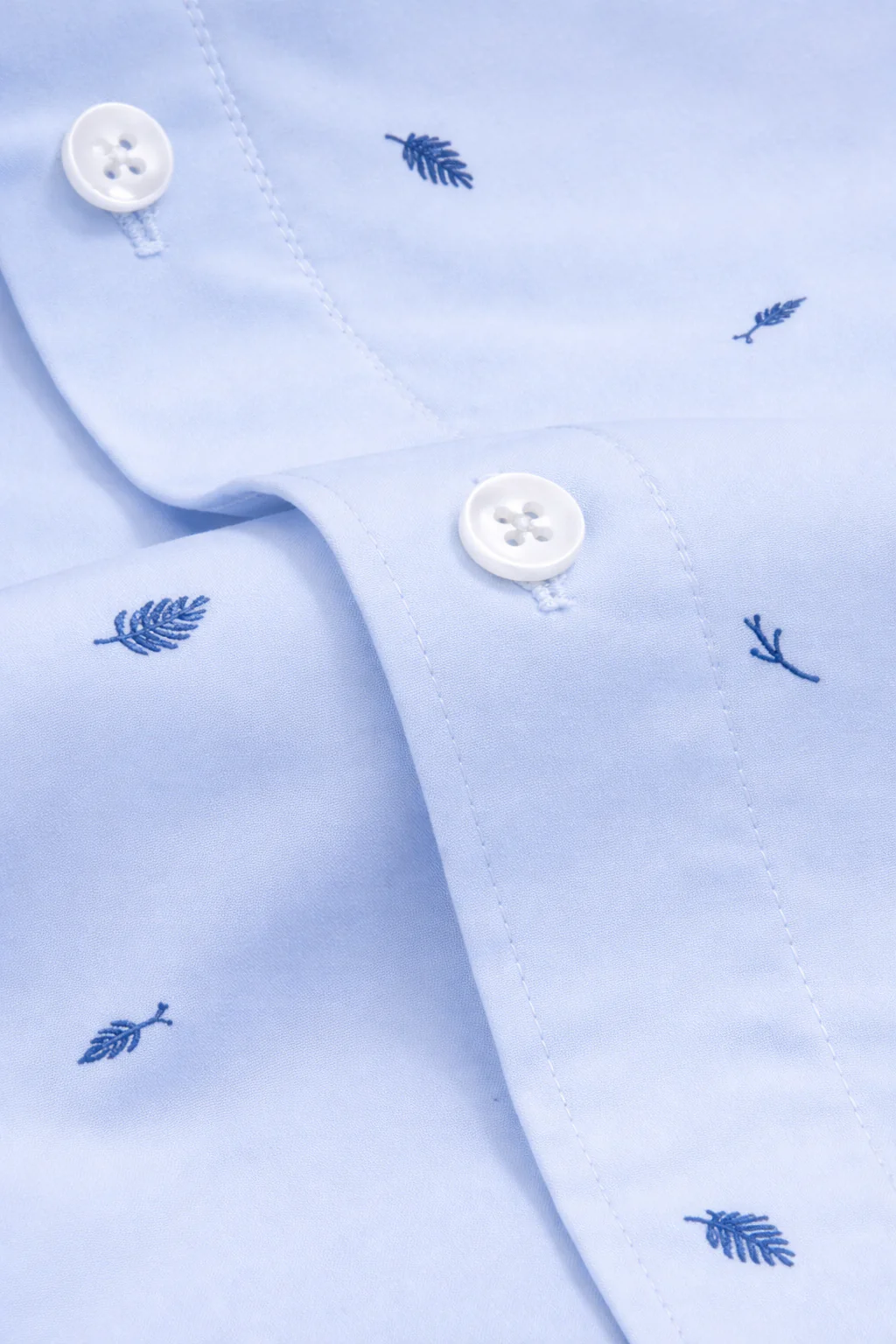 Range Shirt - Pale Blue w/ Leaves - Image 5
