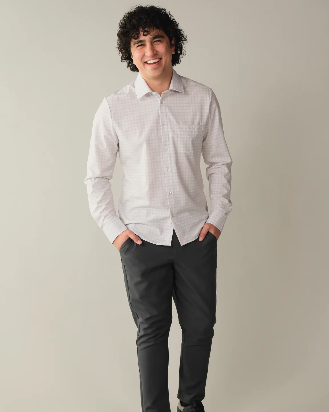 Range Shirt - Grey w/ Small White Windowpane - Image 3