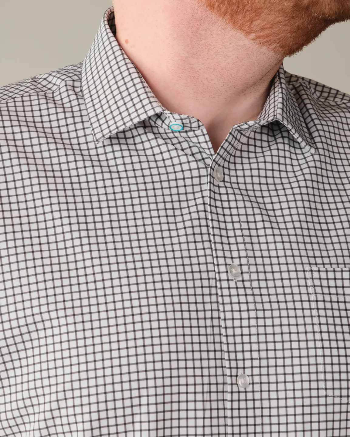 Range Shirt - White w/ Black Check - Image 5