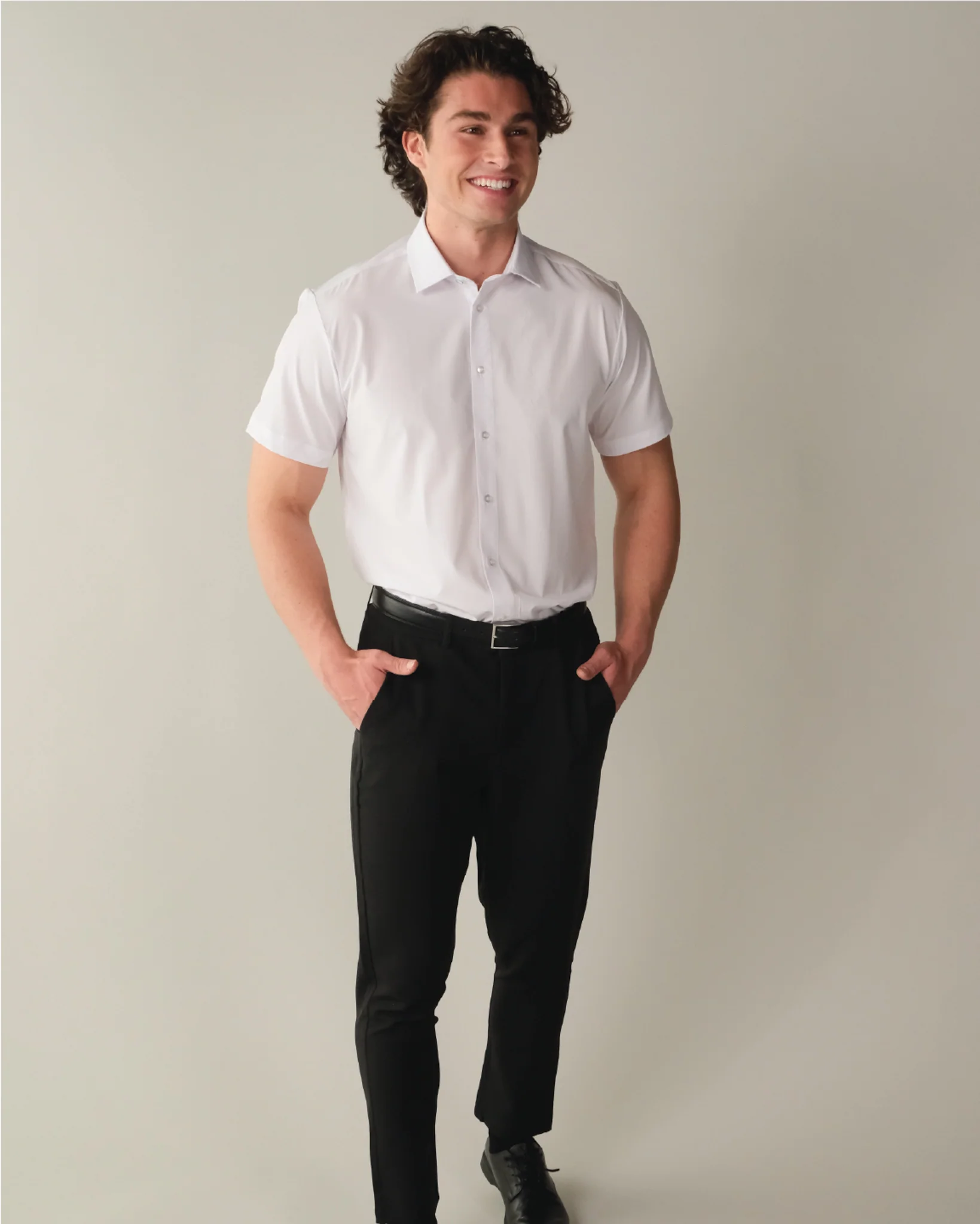 Range Shirt - White Short Sleeve - Pocketless - Image 3