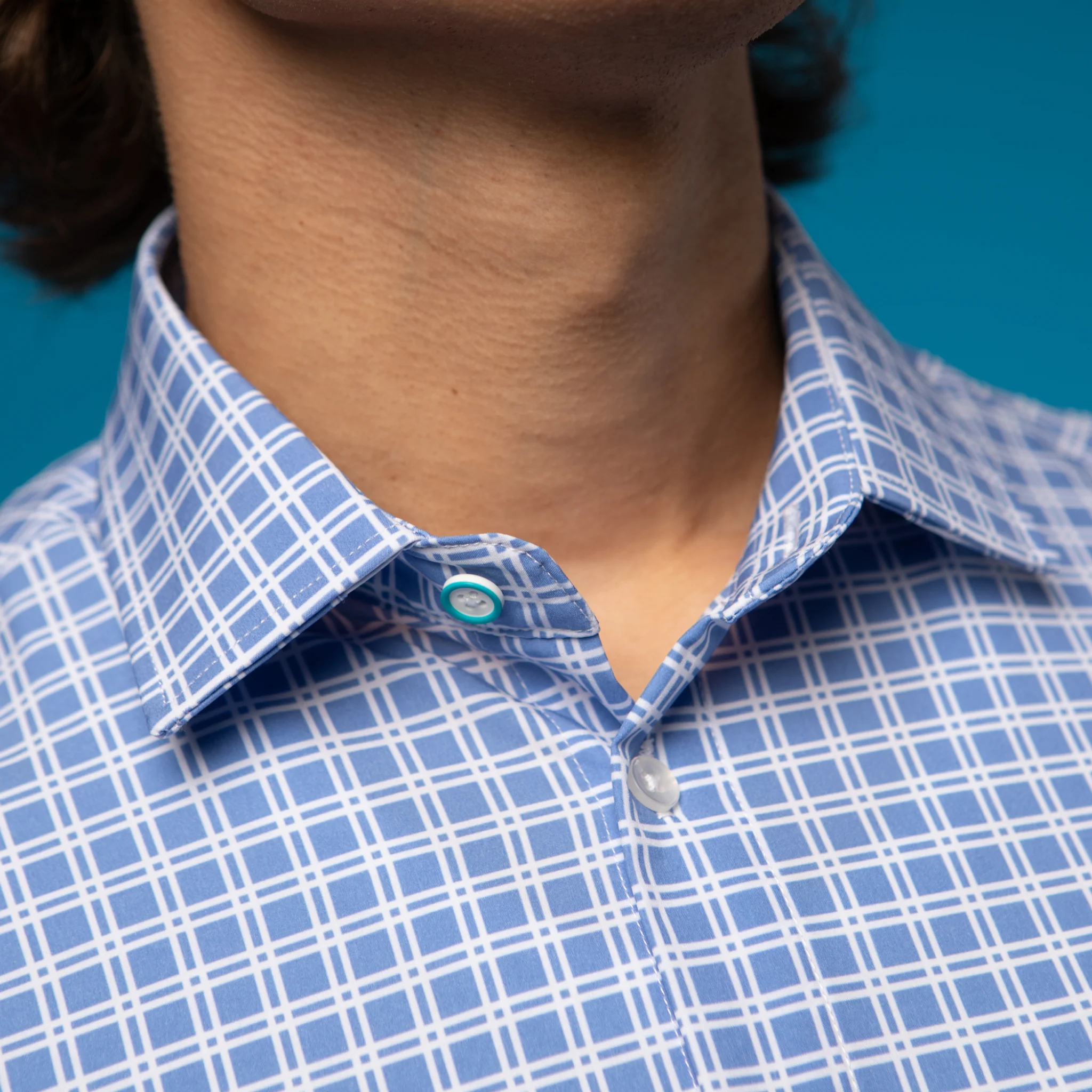 Range Shirt - Blue w/ White Check - Image 4