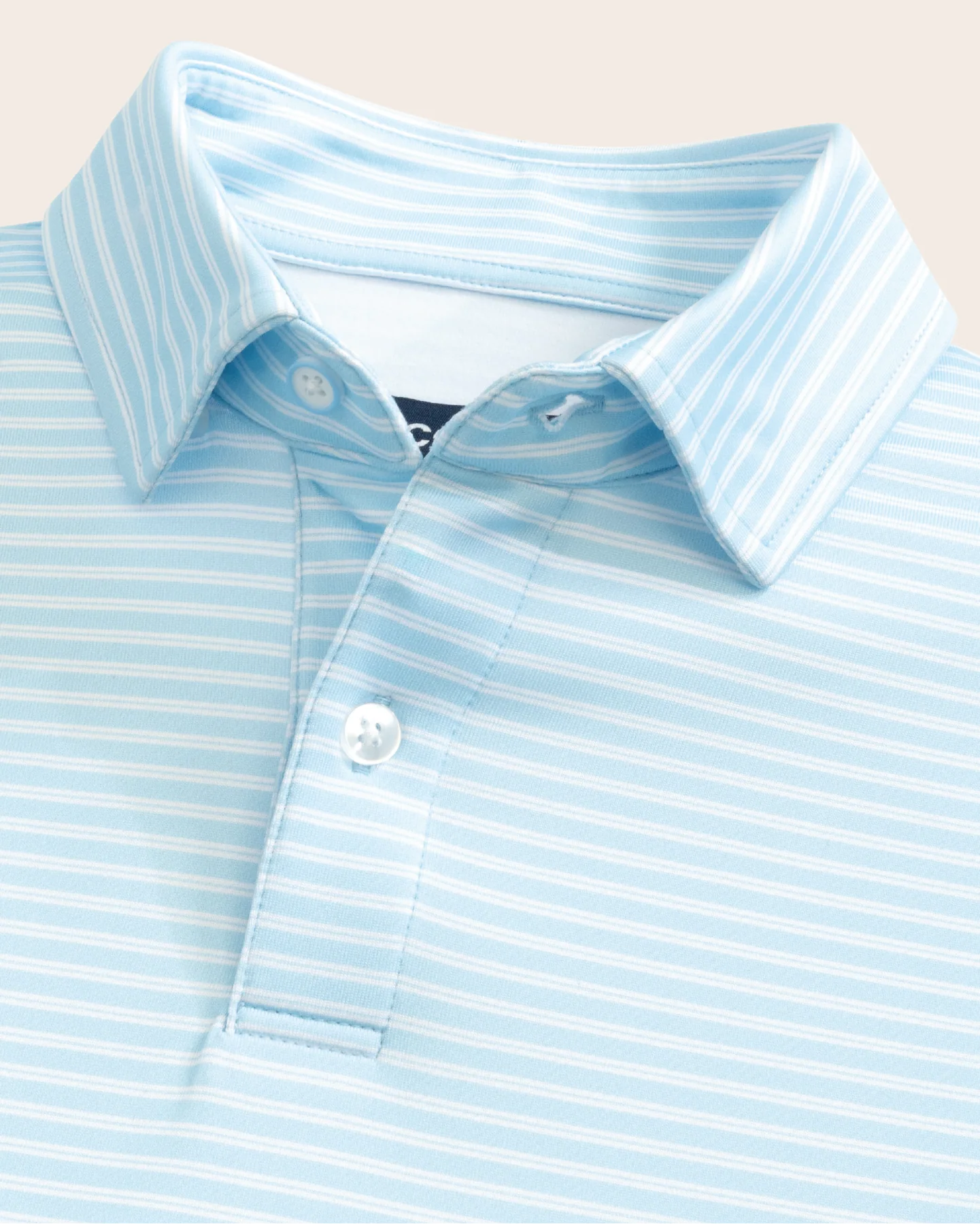 Range Polo - Light Blue w/ White Stripes - Image 4