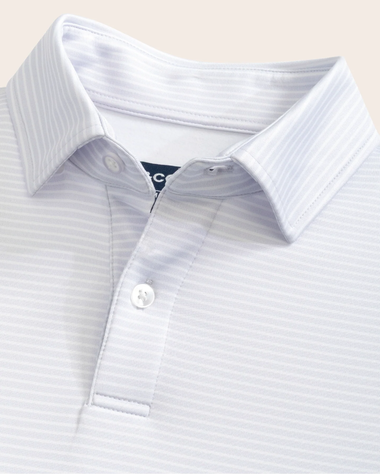 Range Polo - Lavender w/ White Stripes - Image 4