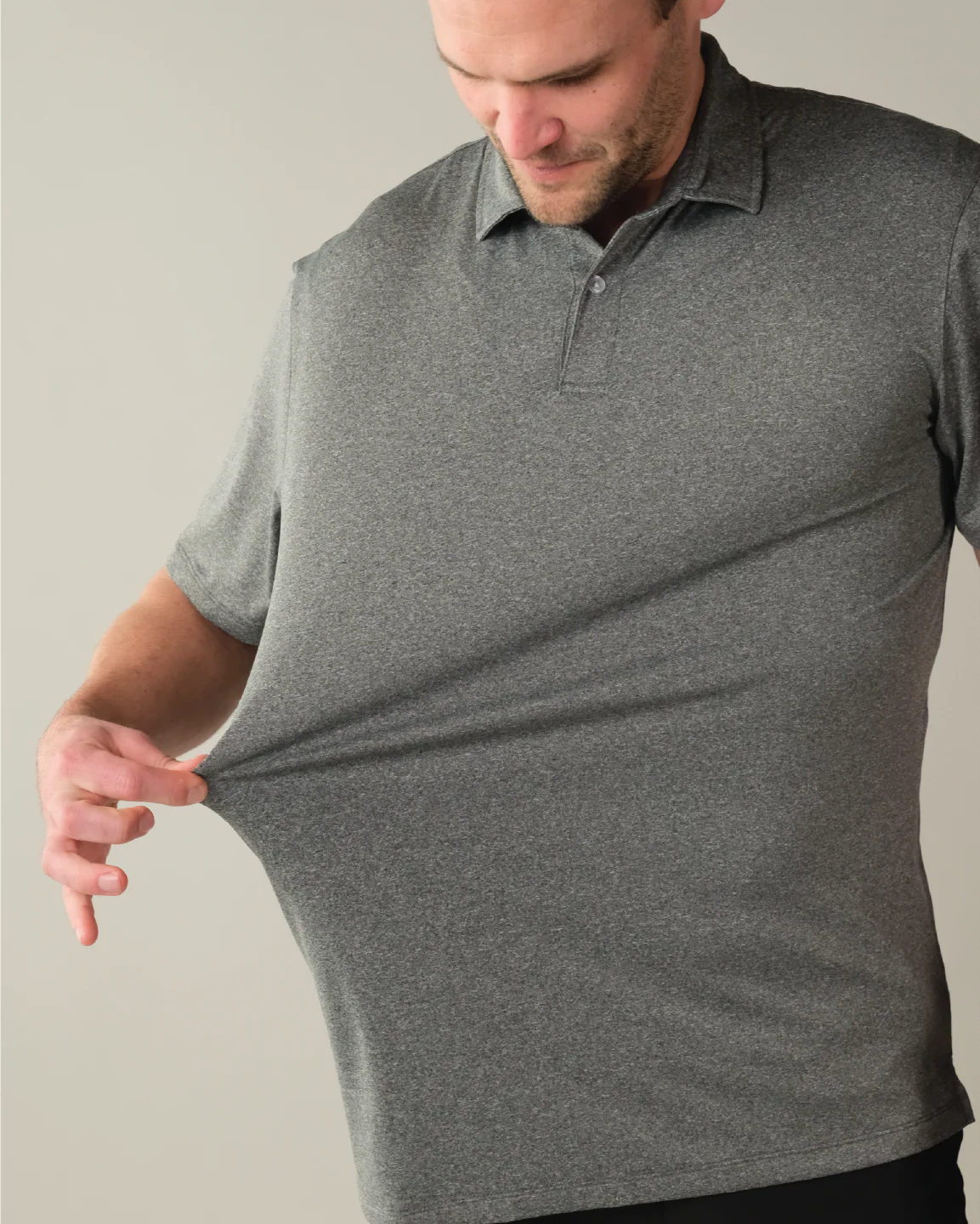 Range Polo - Heather Grey - Image 4