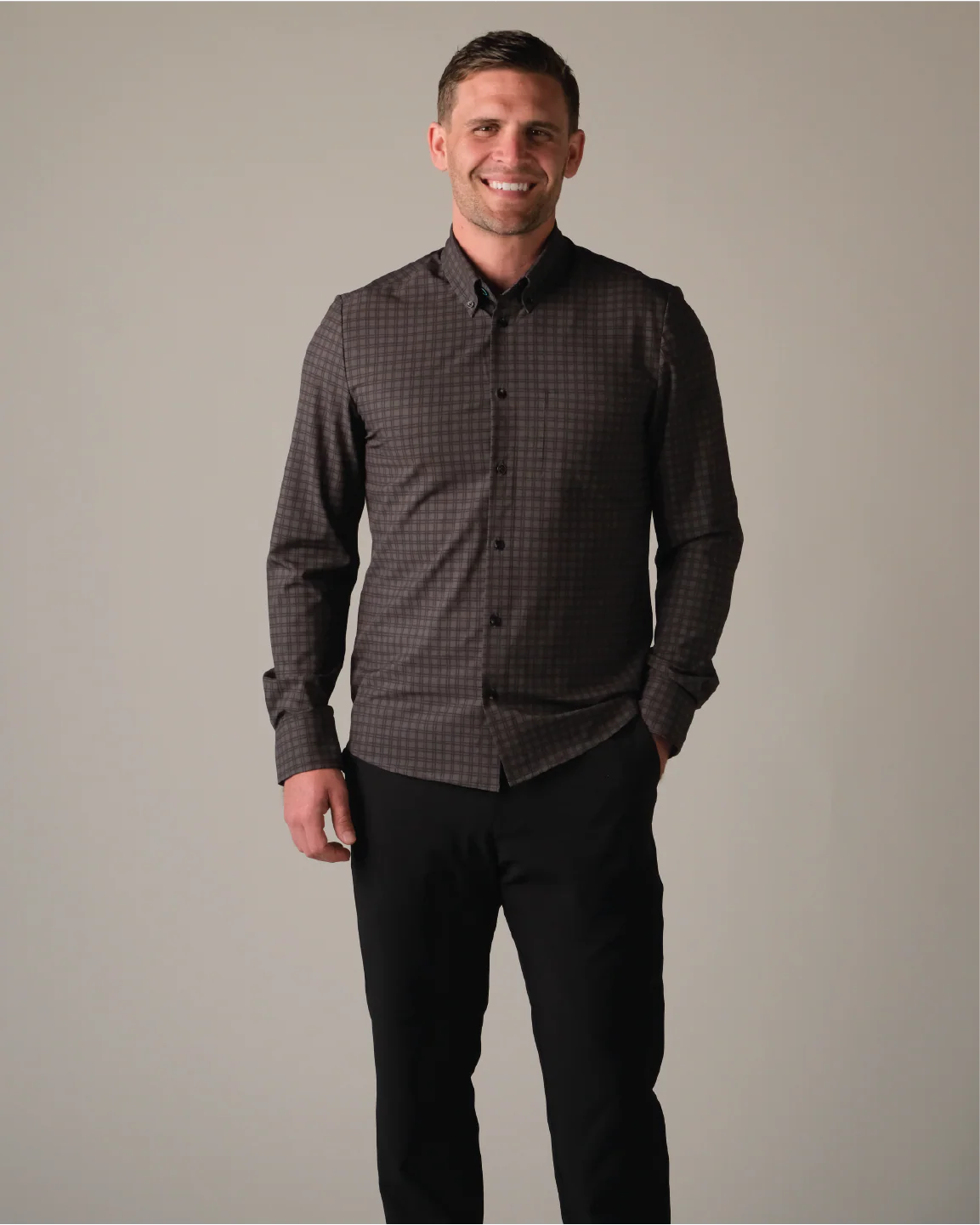 Range Shirt - Charcoal w/ Black Windowpane - Image 3