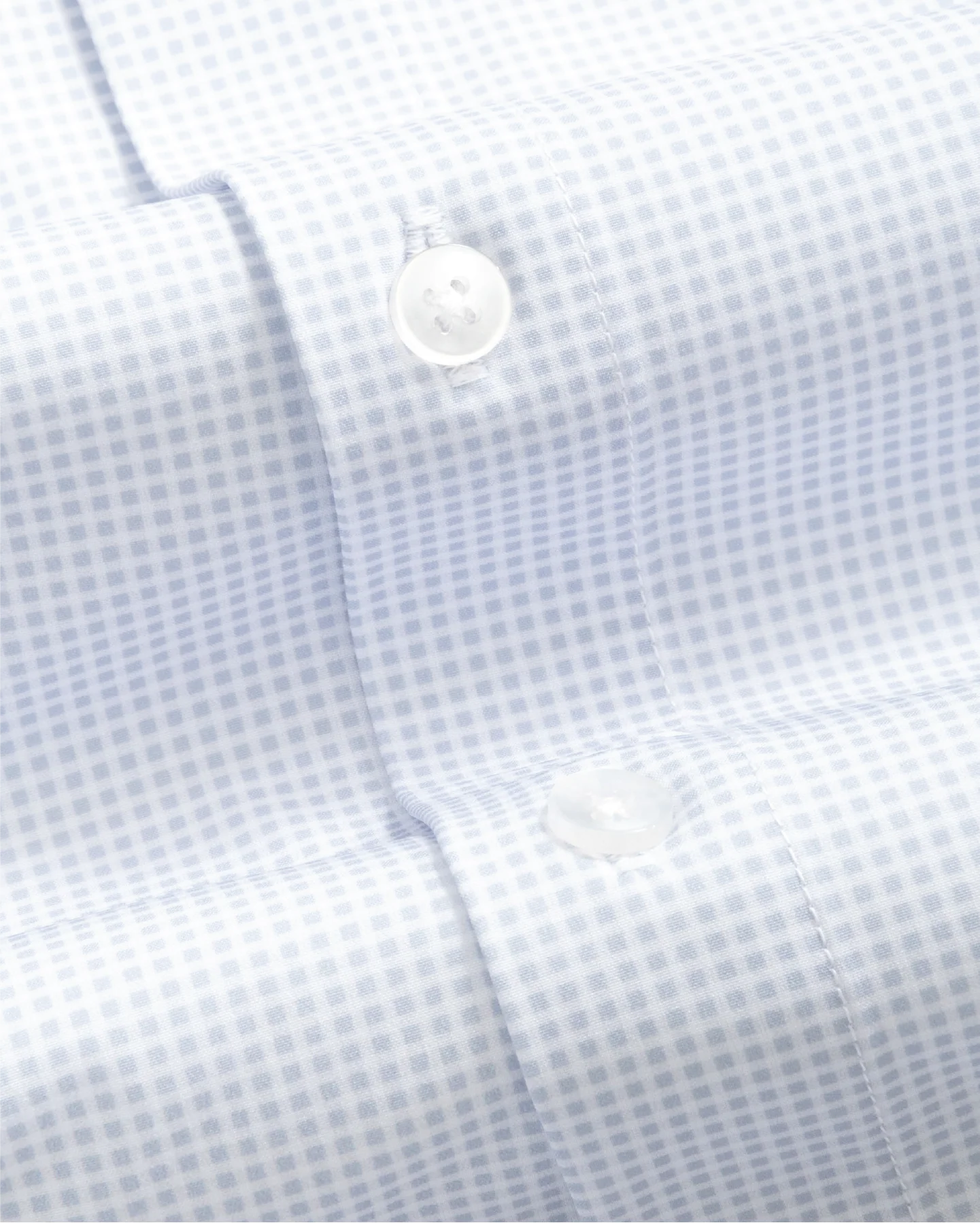Range Shirt - Faded Blue and White Micro Gingham - Image 3