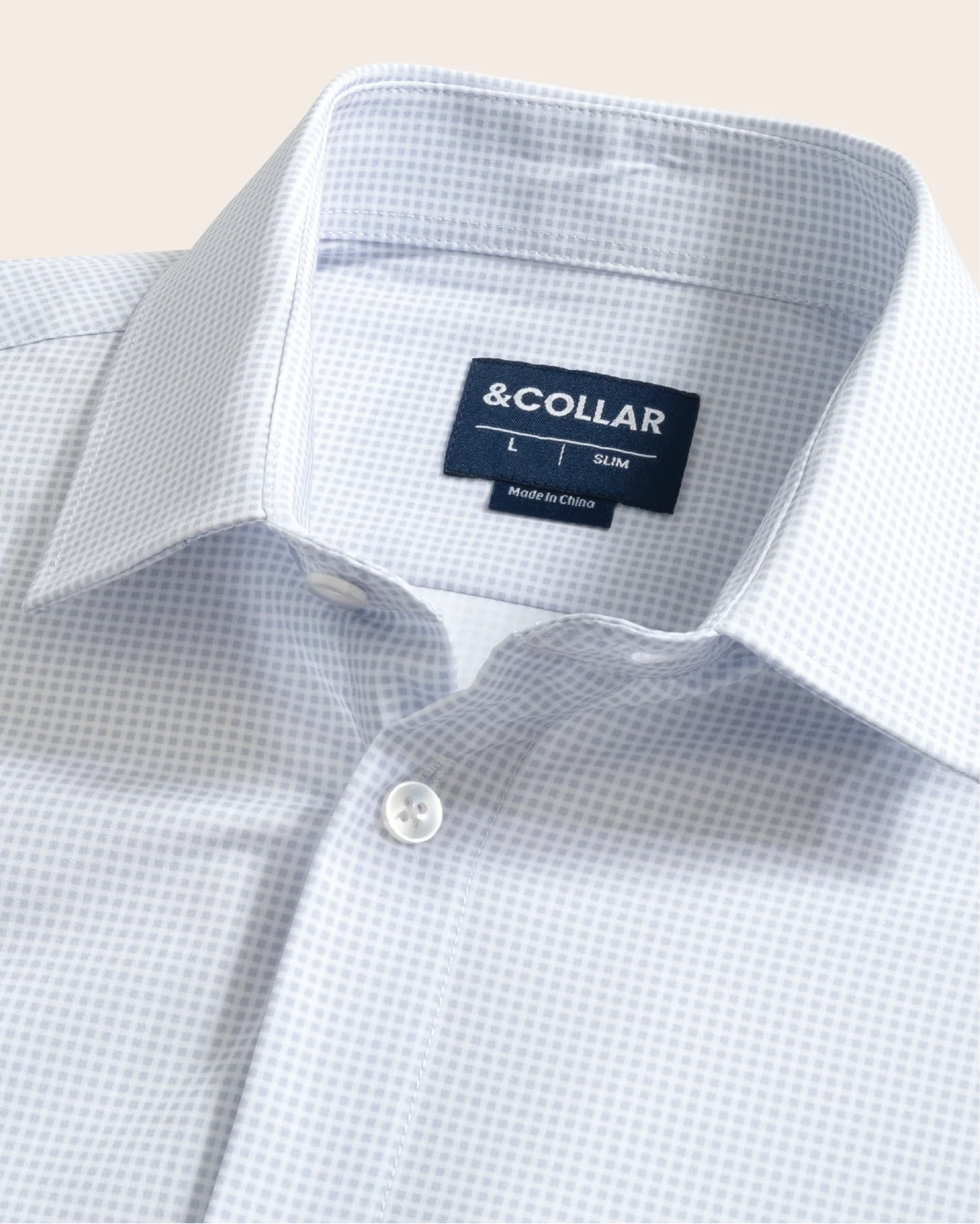 Range Shirt - Faded Blue and White Micro Gingham - Image 4