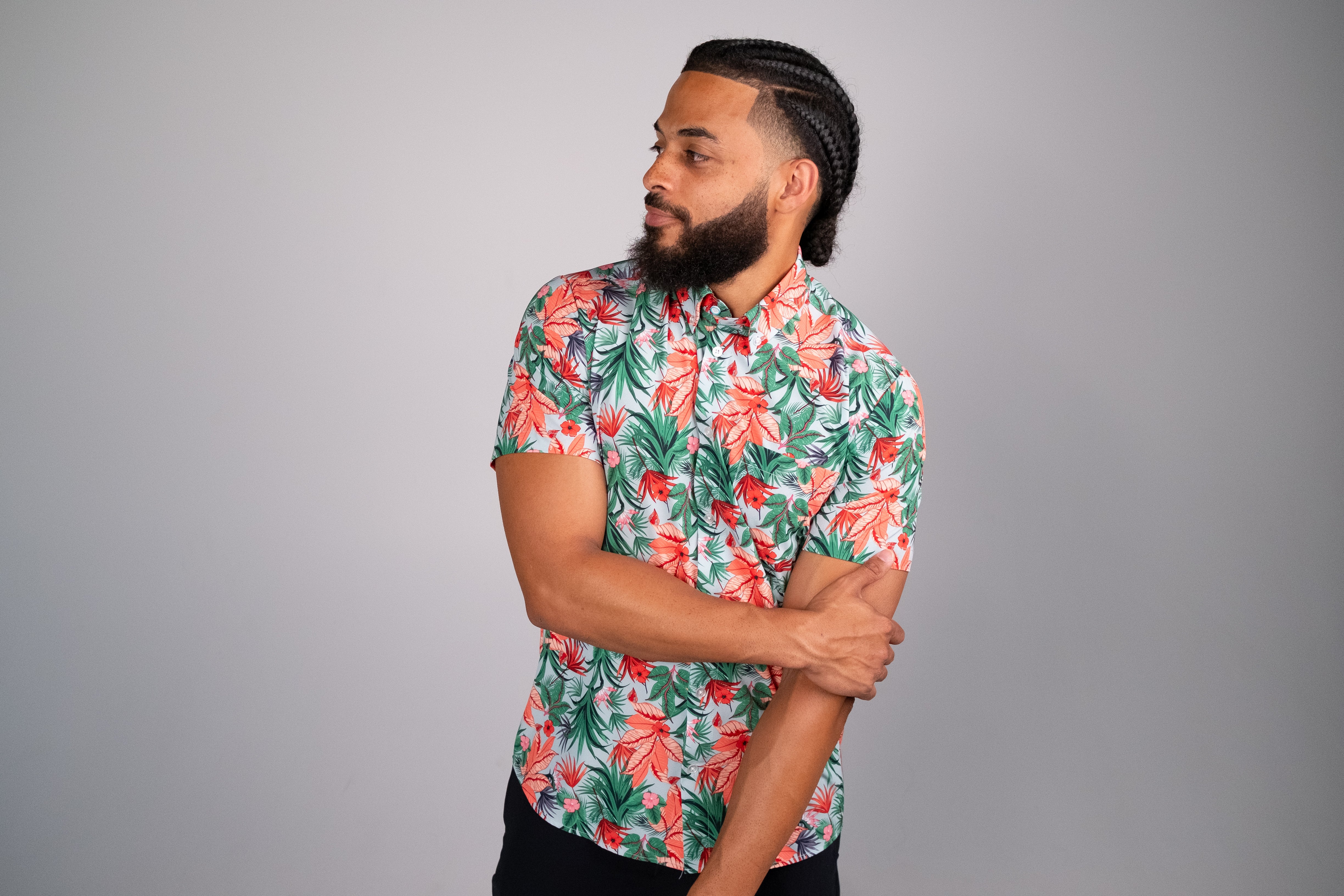 Range Shirt - Hawaiian Floral Pattern - Image 6