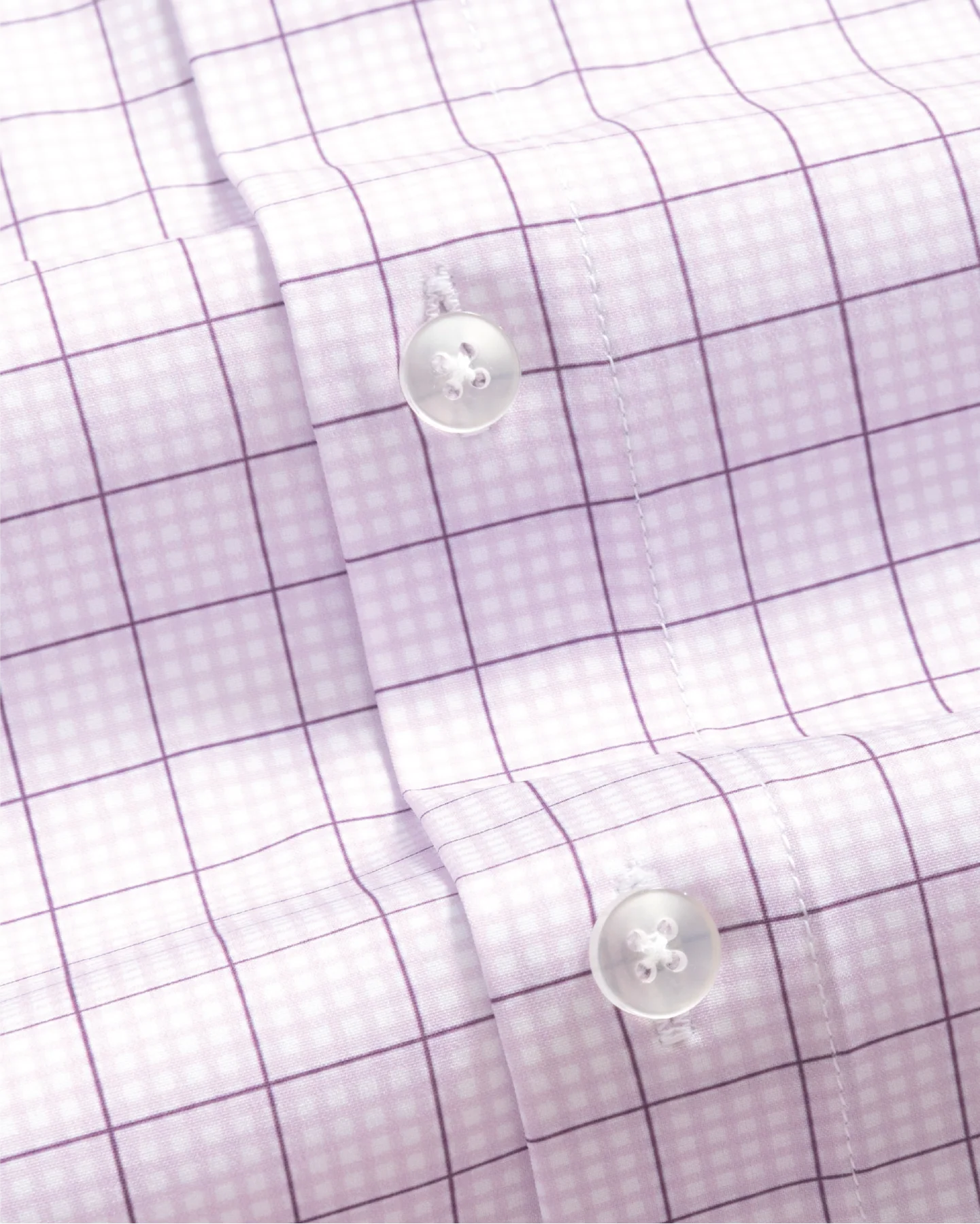 Range Shirt -  Lavender Gingham w/ Plum Check - Image 3