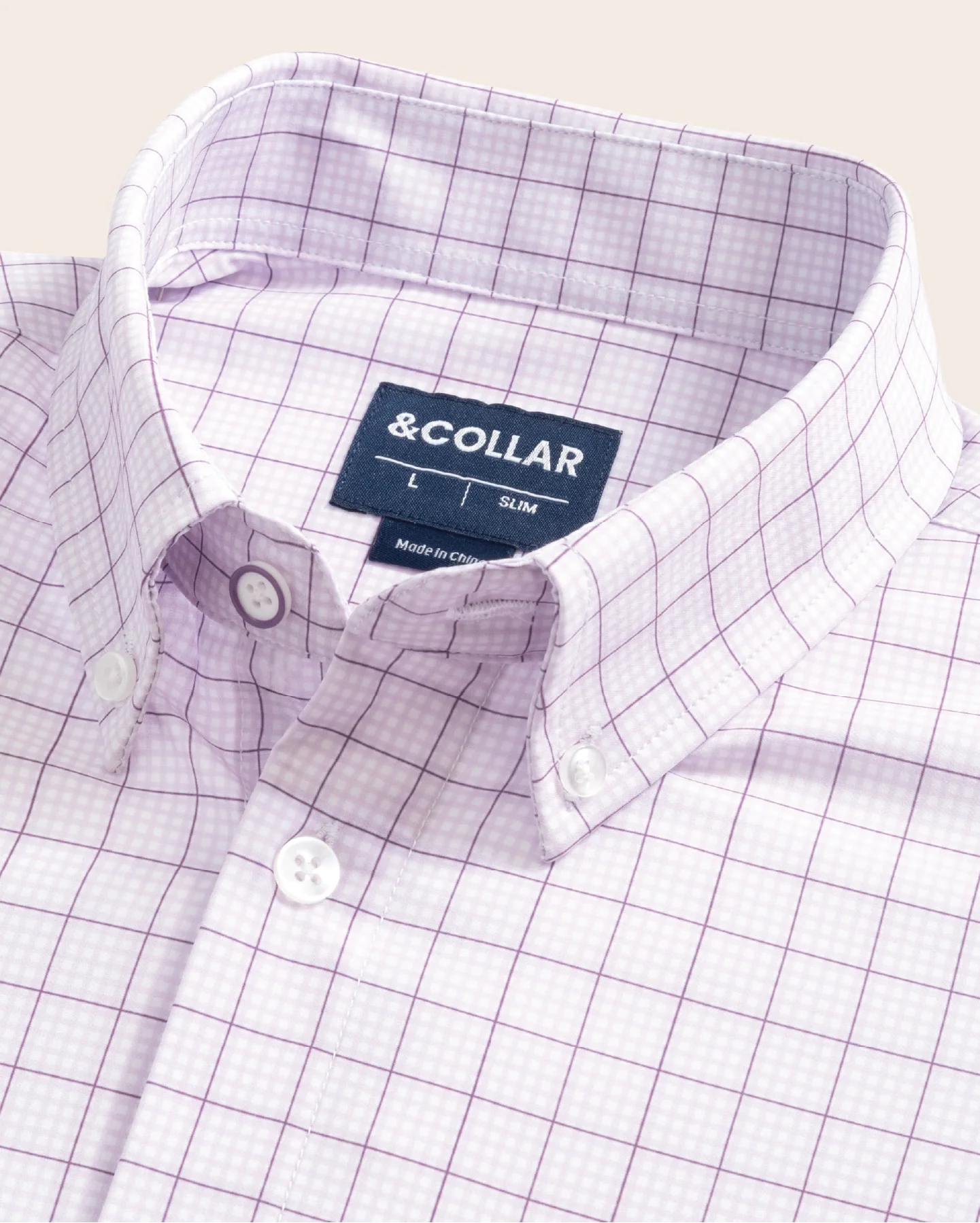Range Shirt -  Lavender Gingham w/ Plum Check - Image 4