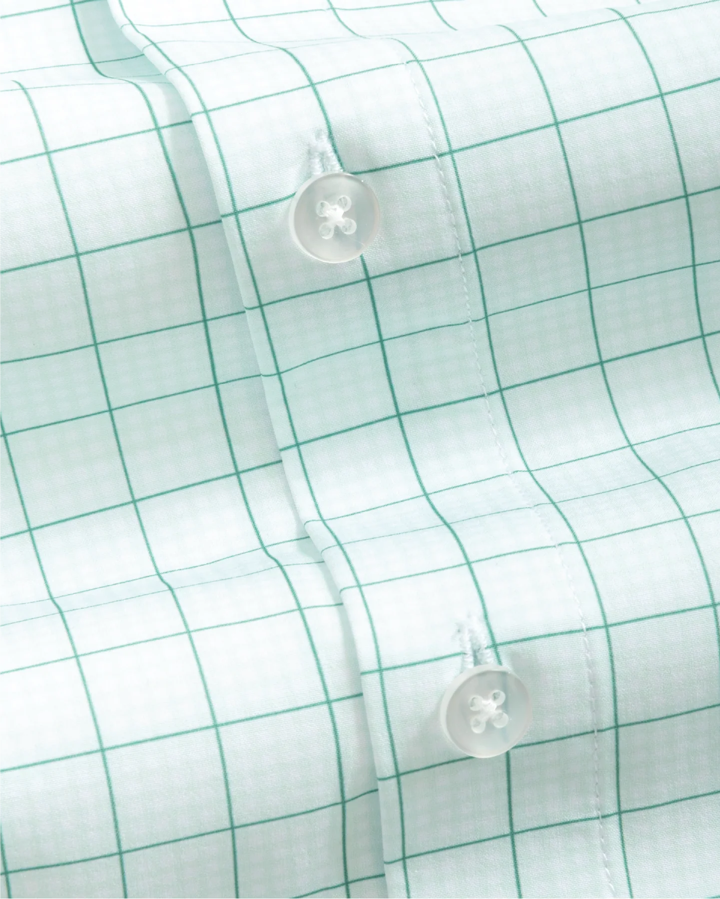 Range Shirt - Mint Gingham w/ Forest Green Check - Image 3