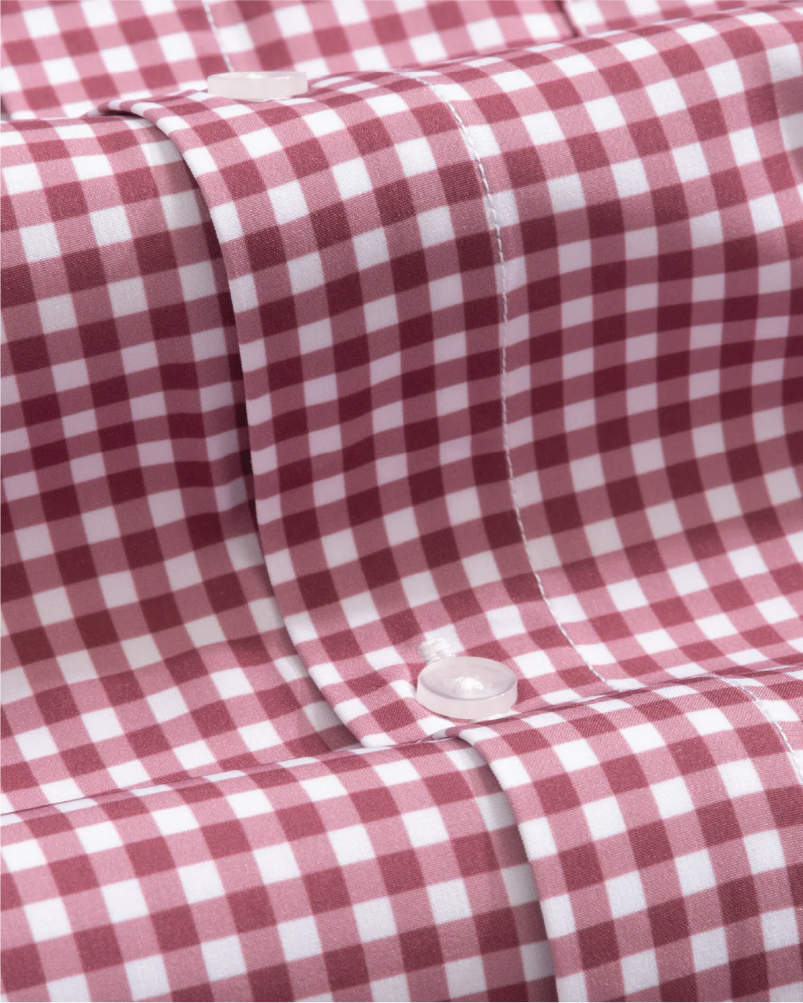 Range Shirt - White and Oxblood Gingham - Image 4
