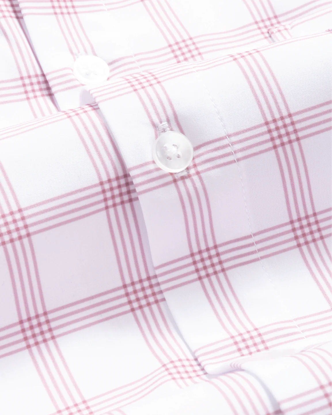 FINAL SALE: Range Shirt - White w/ Mauve Windowpane (No Returns or Exchanges) - Image 5