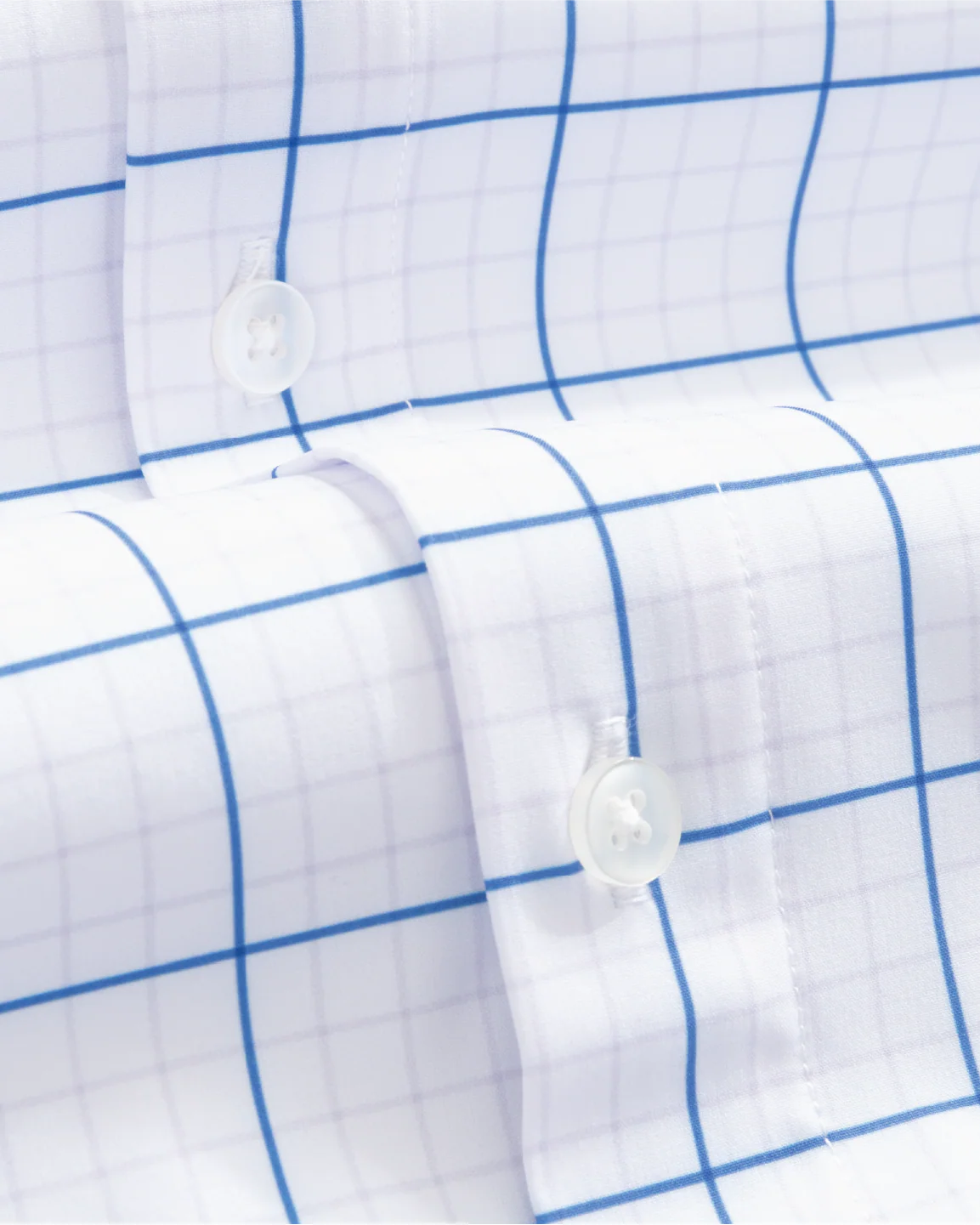 Range Shirt - White w/ Navy and Grey Grid - Image 4