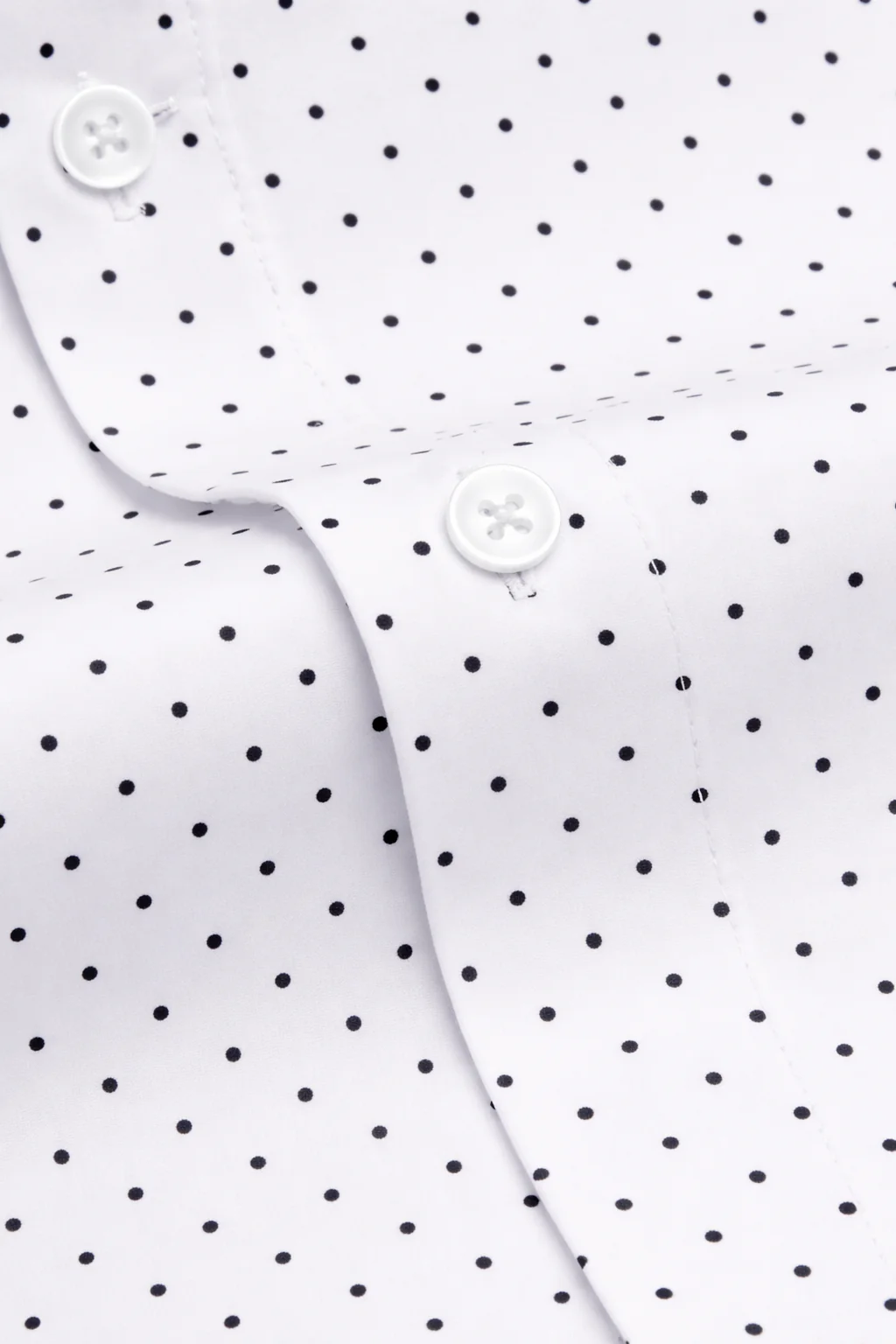 Range Shirt - White w/ Navy Polka Dots Short Sleeve - Image 4