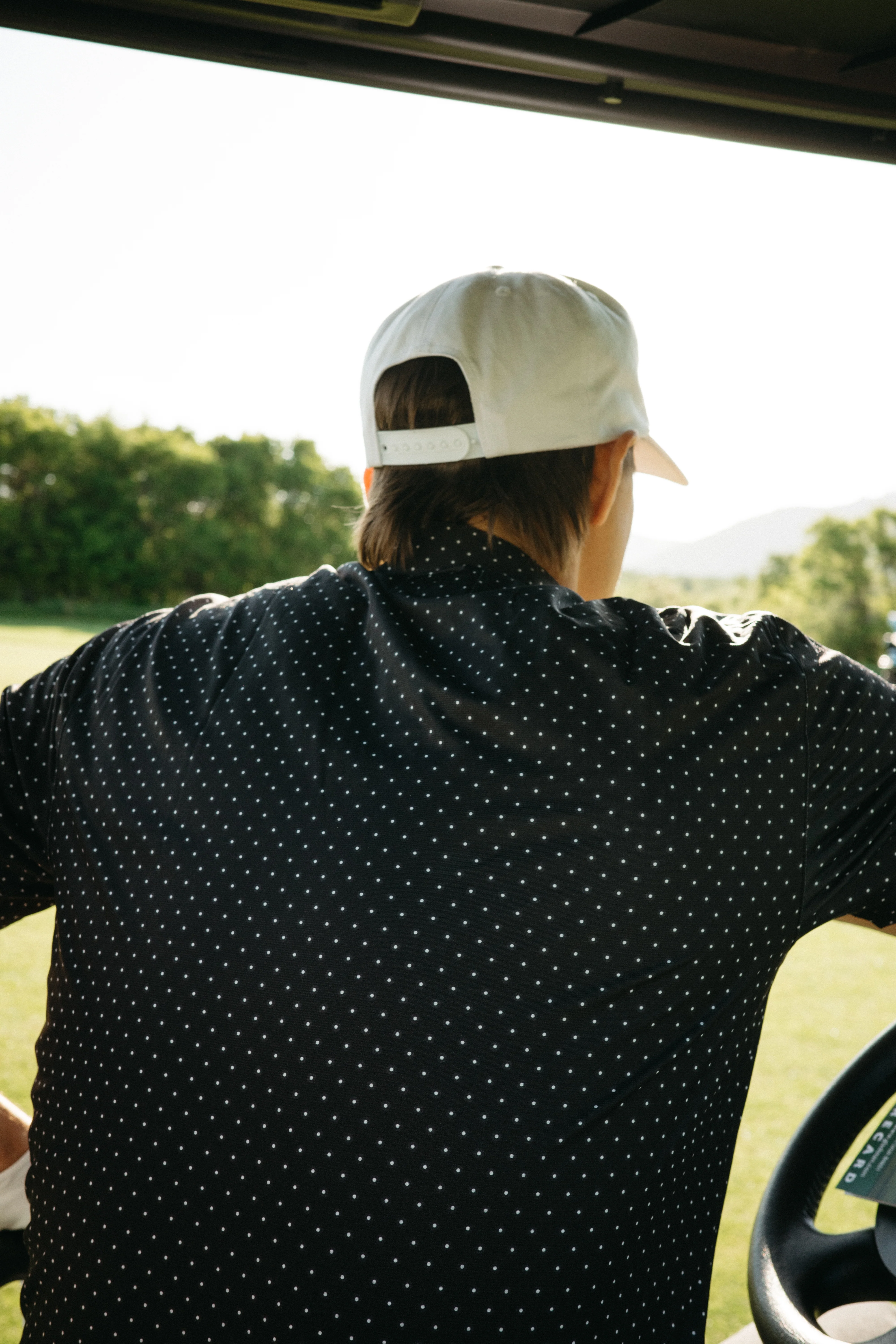 Tropic Polo - Black w/ White Polka Dots - Image 4
