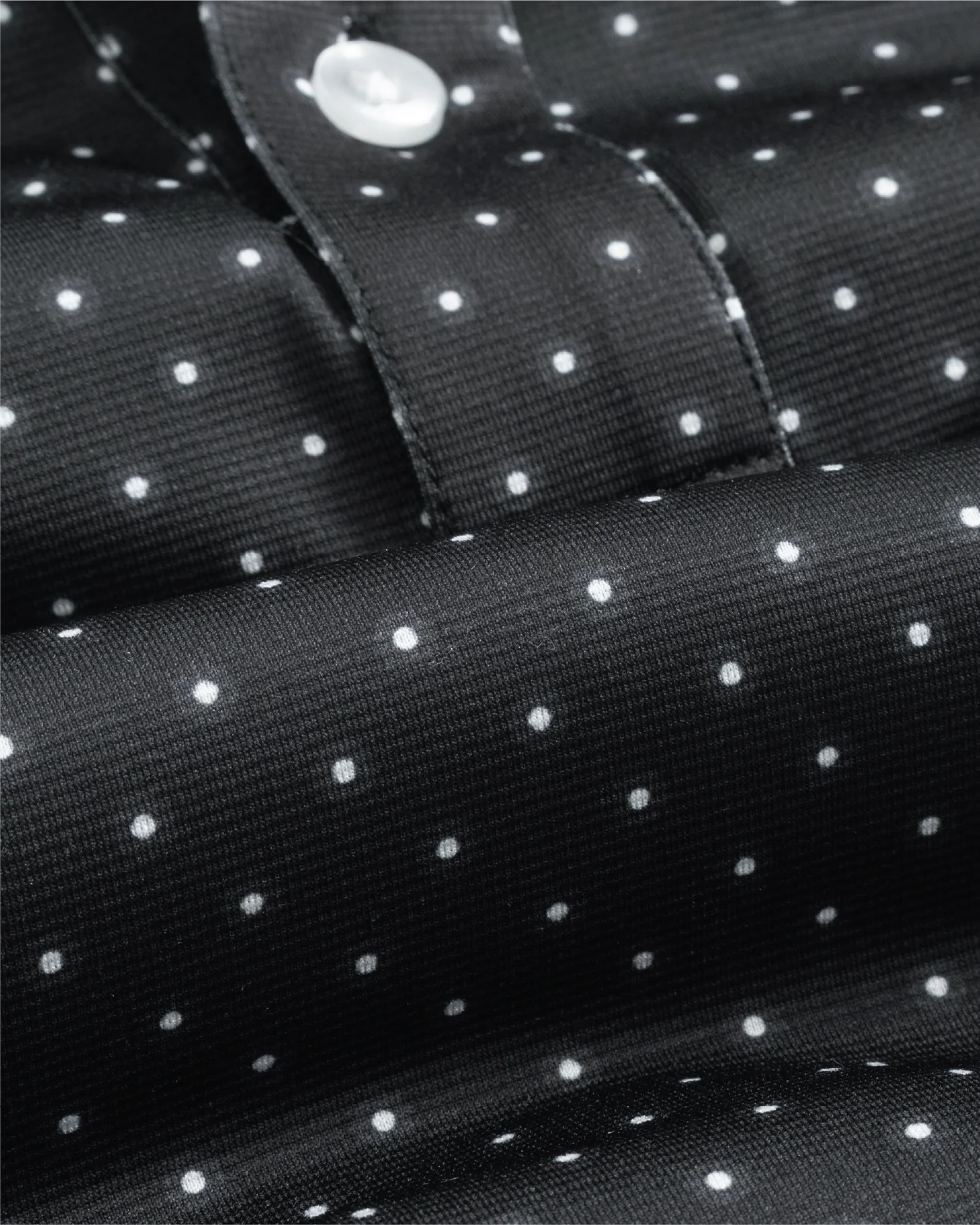 Tropic Polo - Black w/ White Polka Dots - Image 6