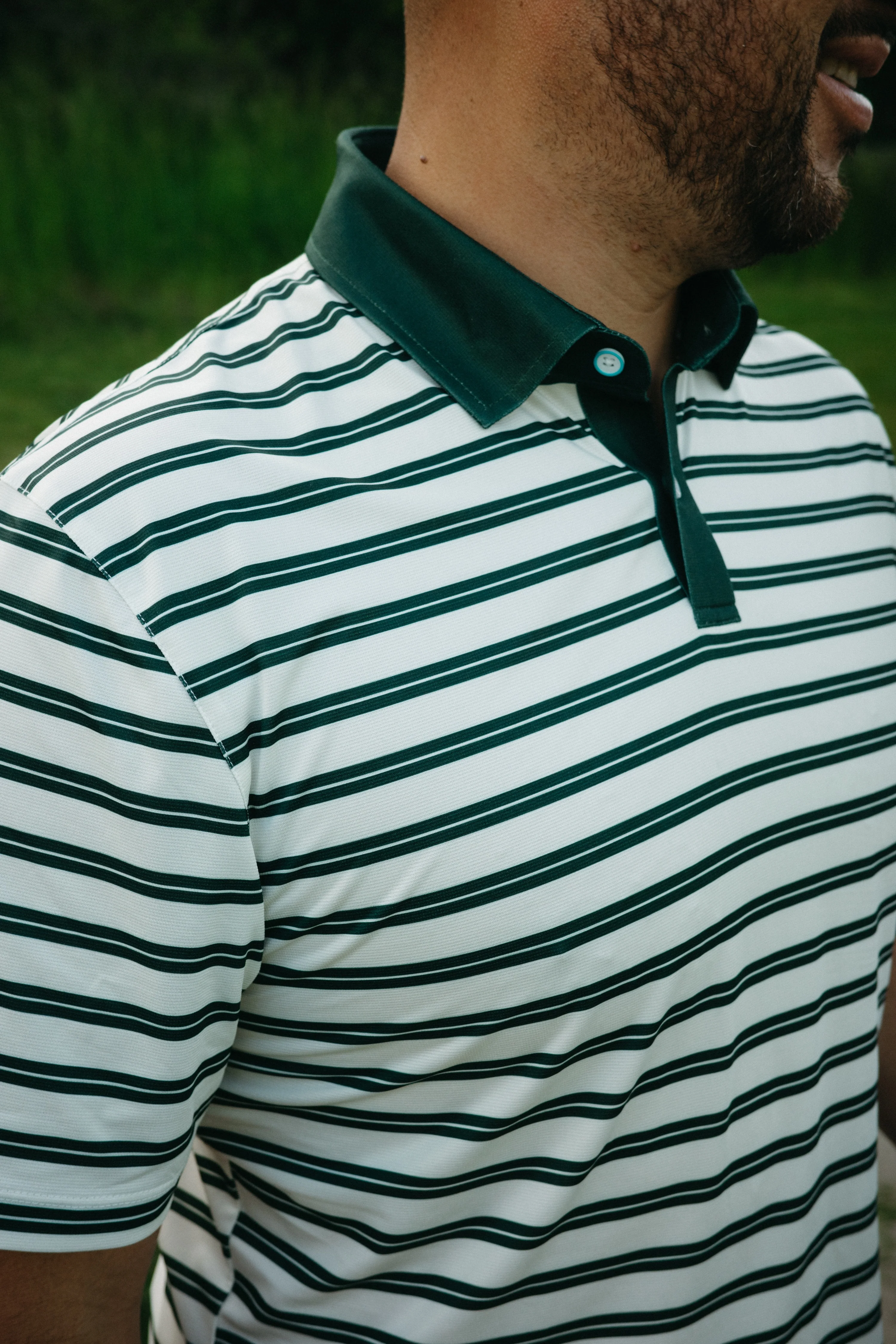 Tropic Polo - Cream and Green - Image 4