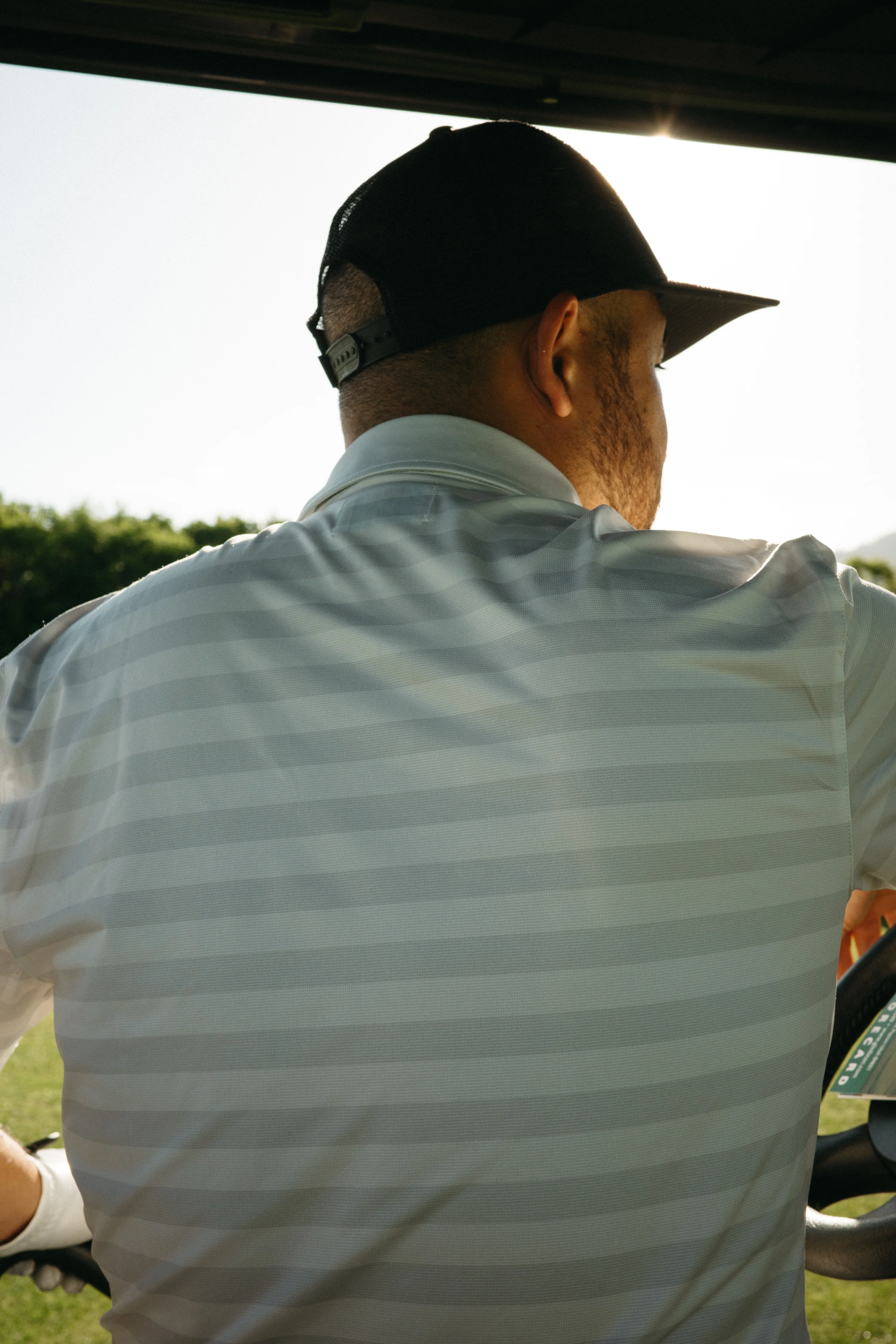 Tropic Polo - White and Grey Stripe - Image 4