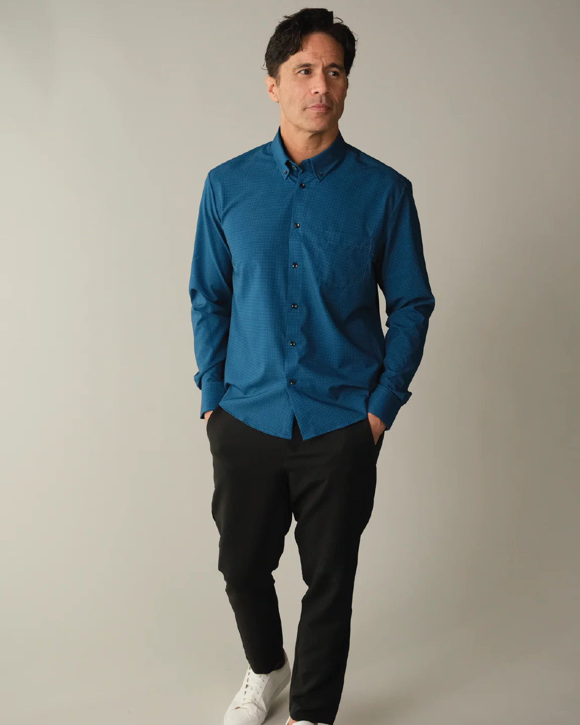 Range Shirt - Dark Blue w/ Navy Check - Image 4