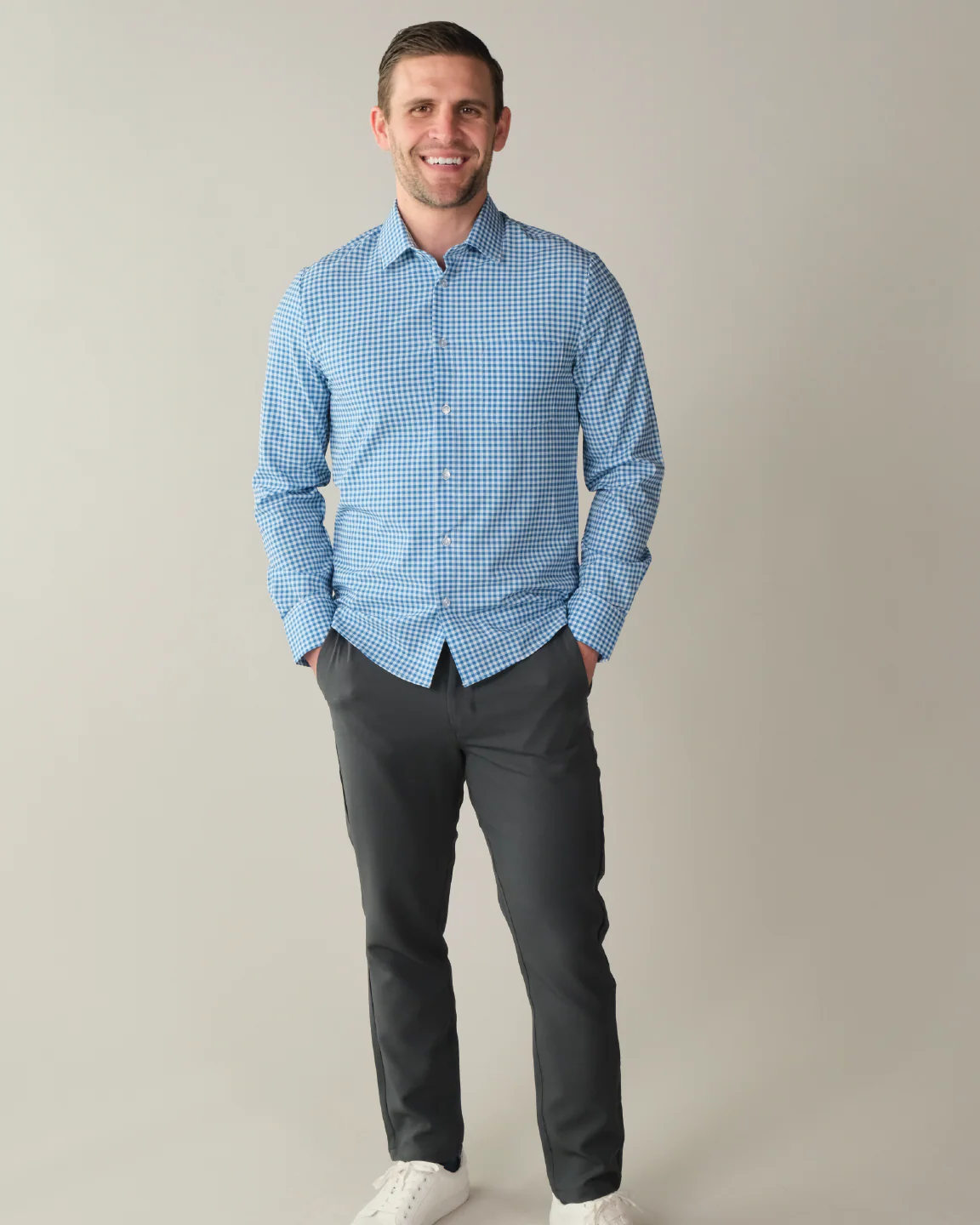 Range Shirt - Royal Blue and White Gingham - Image 3